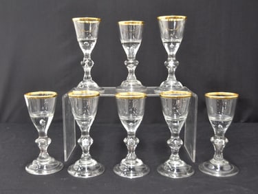 (8) 18thC GERMAN LAUENSTEIN GLASSES
