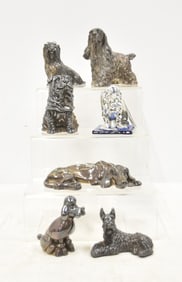 (7) STERLING SILVER DOG FIGURINES