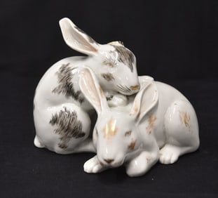 EARLY MEISSEN RABBIT GROUPING