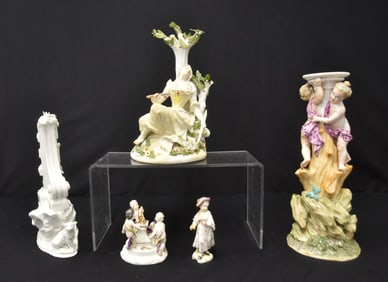 (5)pc MEISSEN PORCELAIN GROUPING
