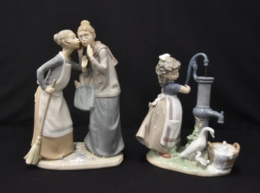 (2) RETIRED LLADRO FIGURINES