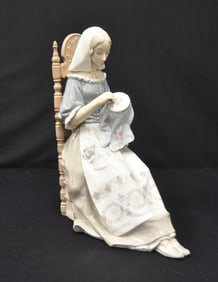 LLADRO INSULAR EMBROIDERESS FIGURINE , 4865
