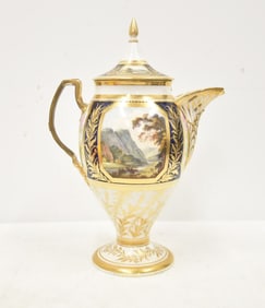 EARLY ROYAL CROWN DERBY PORCELAIN TEA POT