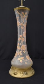 VALLERYSTHAL FRENCH CAMEO GLASS VASE LAMP