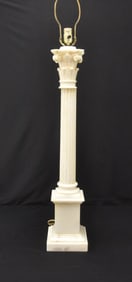 TALL MARBLE COLUMN LAMP