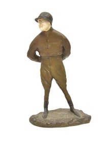 P.E. GOUREAUD BRONZE, ACTOR MAX DEARLY AS A JOCKEY