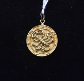 18kt GOLD SCORPION CHARM - 1" ; 10.5grams