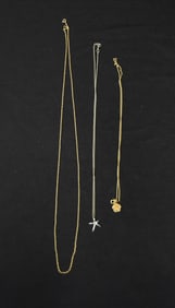 14kt GOLD CHAIN & PENDANT NECKLACES
