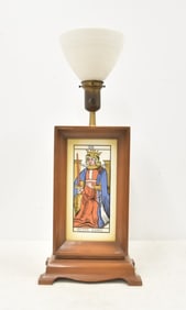 QUEEN OF SWORDS TAROT CARD TILE PLAQUE LAMP
