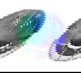 ERIKA LAGERBIELKE ORREFORS ART GLASS VASE: ERIKA LAGERBIELKE FOR ORREFORS STUDIO ART GLASS VASE , SIGNED & DATED 1998 , SERIAL NUMBER # 977677 - 6" x 6 1/2"