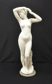 LAURENT MARQUESTE , LARGE MARBLE FEMALE NUDE