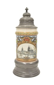 METTLACH 1907 COLOGNE RIVER STEIN