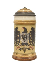 METTLACH , 2204 "IMPERIAL EAGLE" STEIN
