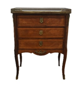 FRENCH BRONZE MOUNTED MARBLE TOP STAND