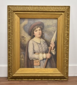 MAX E SAND , PASTEL PORTRAIT OF BOY