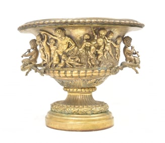 LARGE GRAND TOUR BRONZE JARDINIERE PLANTER