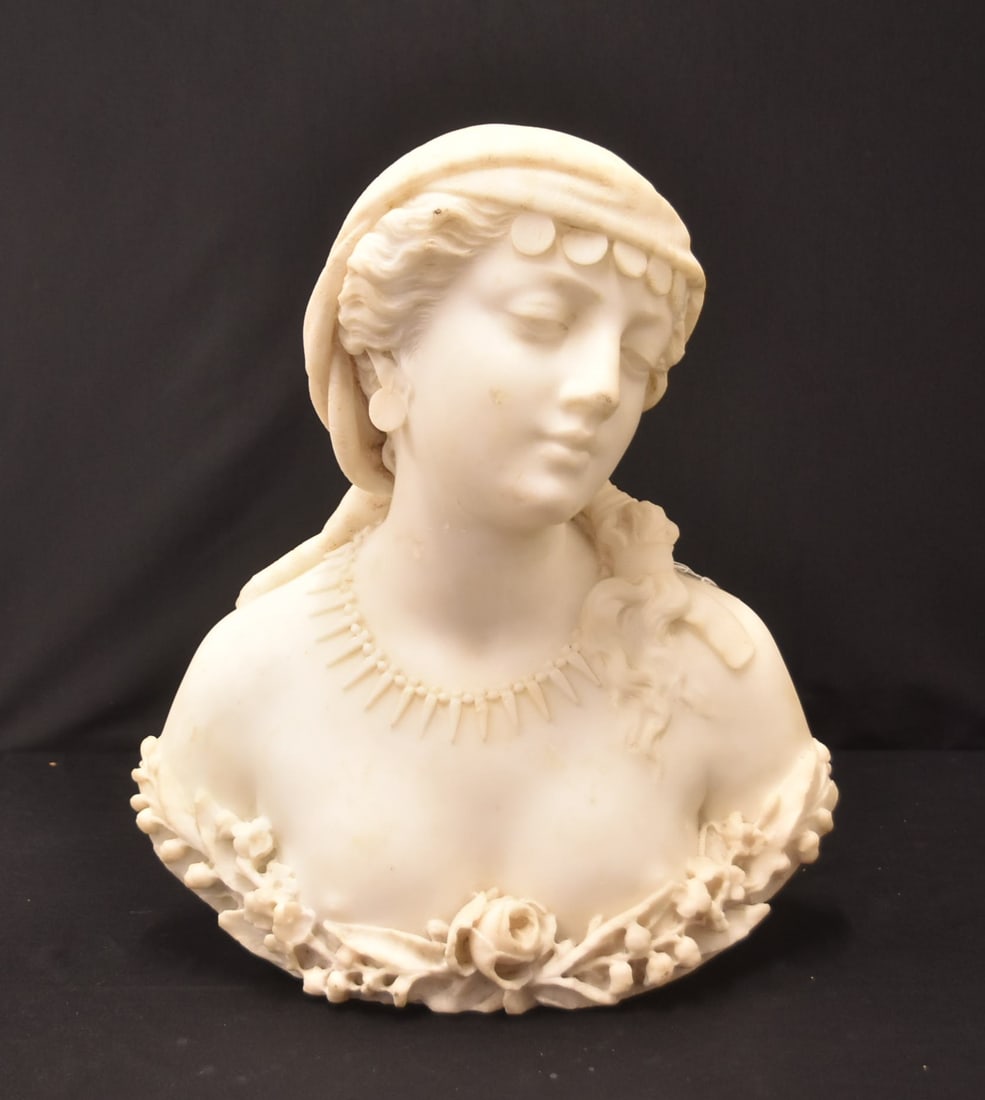 ANTIQUE MARBLE BUST OF SULAMITIDE (1 of 12)