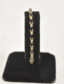 14kt SAPPHIRE & DIAMOND BRACELET