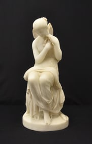 ANTIQUE ITALIAN MARBLE PSYCHE SCULPTURE