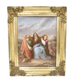KPM PORCELAIN PLAQUE OF MOSES IN PRAYER