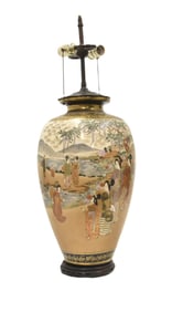 LARGE SATSUMA VASE LAMP