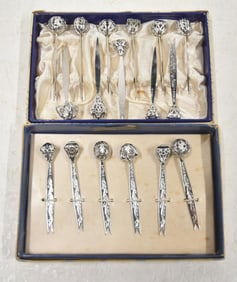 (17) STERLING SILVER COCKTAIL FORKS