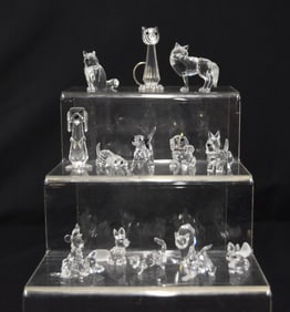 (14) SWAROVSKI CRYSTAL DOGS & CATS