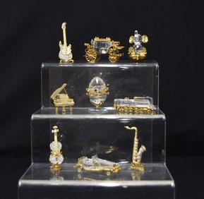 (11) GOLD PLATED SWAROVSKI CRYSTAL