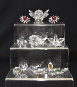 (12) SWAROVSKI CRYSTAL FLOWERS