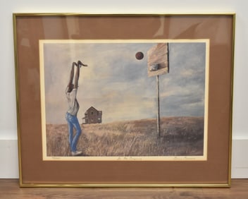 ERNIE BARNES "IN THE BEGINNING" LITHOGRAPH