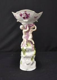 MEISSEN FIGURAL PEDESTAL TAZZA DISH