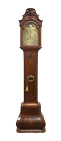 19thC ROSEWOOD TALL CASE GRANDFATHER CLOCK