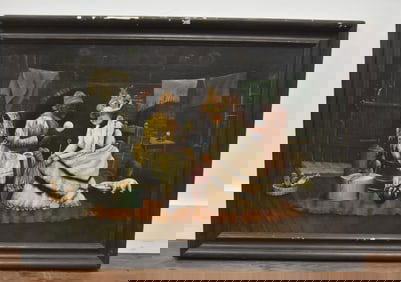 AFTER HARRY ROSELAND , BLACK AMERICAN OIL PAINTING