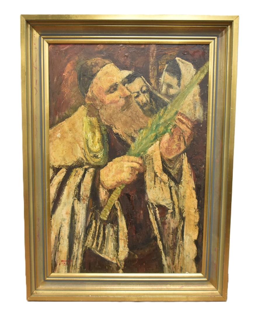 JUDAICA , OIL ON CANVAS RABBI (1 of 8)