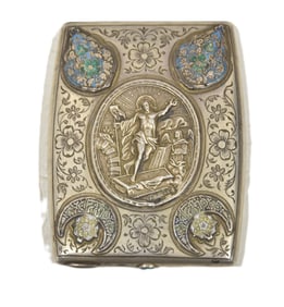 RUSSIAN 84 RELIGOUS STERLING SILVER CARD CASE