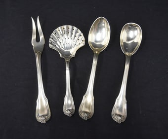 (4) BUCCELLATI STERLING SILVER SERVING PIECES