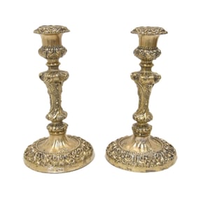 (Pr) 17th - 18th CENTURY SILVER CANDLESTICKS