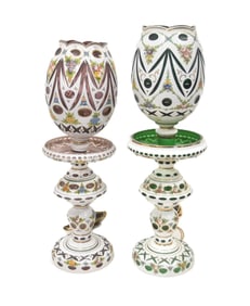 (2) CZECH CUT TO CLEAR LUSTRE LAMPS