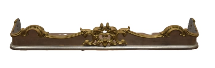 FRENCH BRONZE & STEEL FIRELACE FENDER
