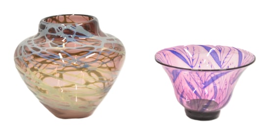 COHN & STONE  ART GLASS VASE / ORREFORS VASE