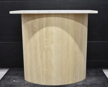 ITALIAN CORRUGATED MARBLE PEDESTAL