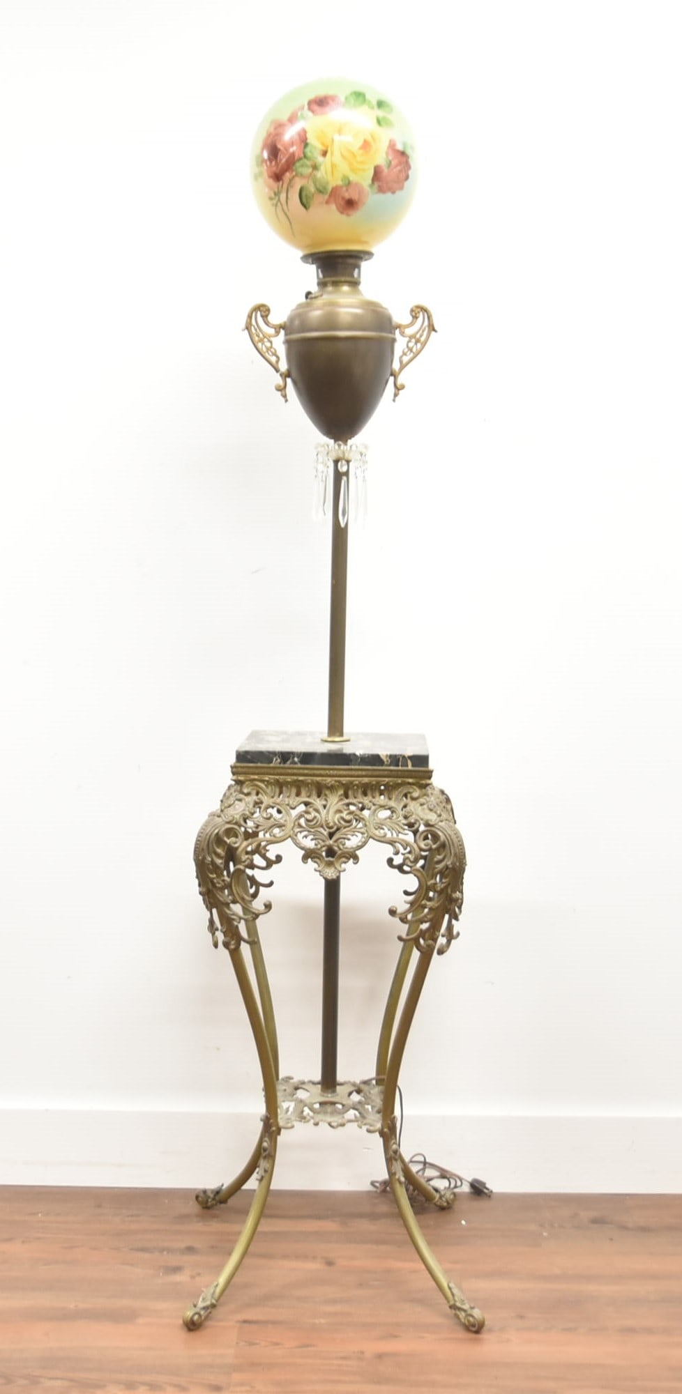 VICTORIAN BRONZE PIANO FLOOR LAMP (1 of 13)