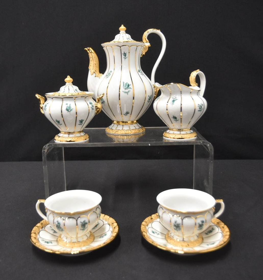 MEISSEN PORCELAIN TETE A TETE TEA SET (1 of 14)