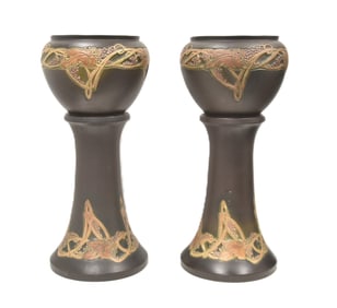(Pr) ROSEVILLE "VINTAGE" JARDINIERE & PEDESTALS