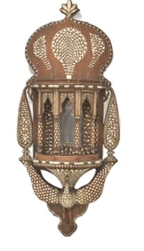 ANGLO INDIAN BONE INLAID WALL HANGING