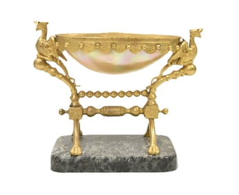 GILT BRONZE & MOTHER OF PEARL DISH