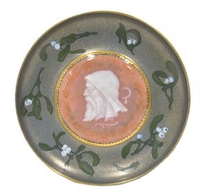 TAXILE DOAT SEVRES PATE SUR PATE PORTRAIT PLATE