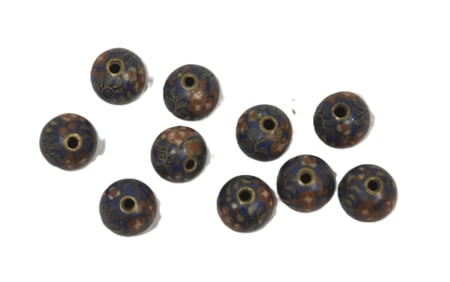 (10) ANTIQUE JAPANESE CLOISONNE BEADS