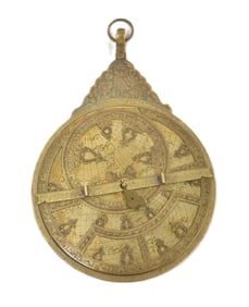 19thC MIDDLE EASTERN BRASS ASTROLABE