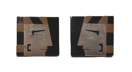 STELLA POPOWSKI STERLING SILVER CUFFLINKS